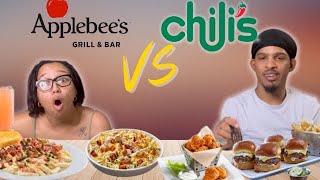 Chilis Vs AppleBees | Head To Head Food battles ✨