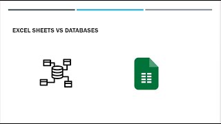 Excel Sheets vs Databases