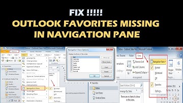 FIX !!! OUTLOOK FAVORITES MISSING IN NAVIGATION PANE