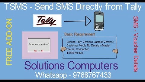 Tally ERP9 TDL | Send SMS from Tally