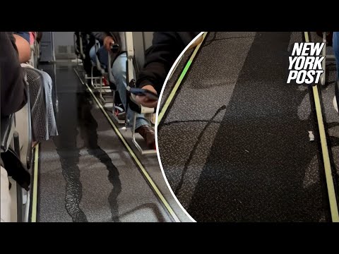 Mysterious liquid leaks down aisle from bathroom on Spirit flight traveling to NJ