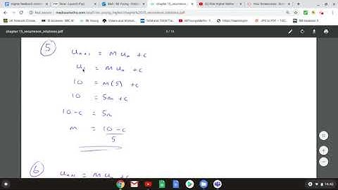 Higher Maths Recurrence Relations Ex 15C Q5