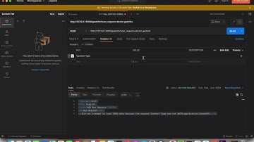 Postman Did not attempt to load JSON data because the request Content-Type was not application/json
