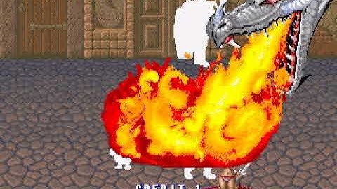 Golden Axe on RetroPie - Ended with 1 life and the Dragon