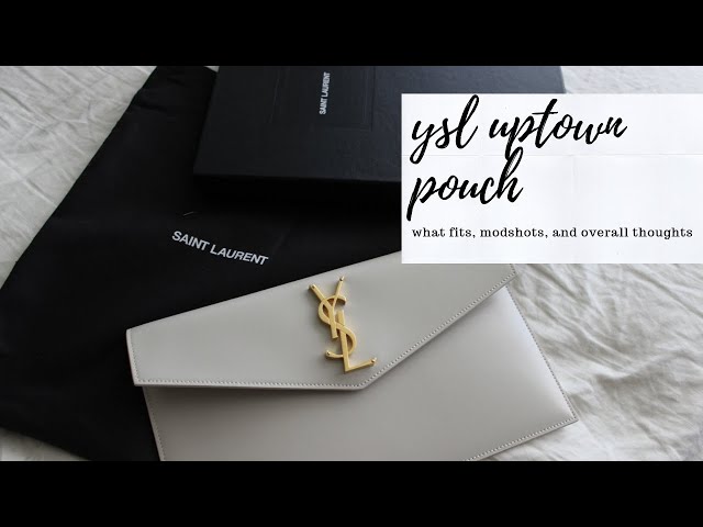 YSL UPTOWN POUCH 1 YEAR REVIEW // What Fits, Pros & Cons, Modshots and Wear  & Tear 