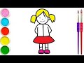 How to draw a girl for children? Step by step easy drawing