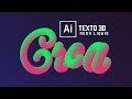 Illustrator - Texto 3D Neon (Fácil en 1min.)