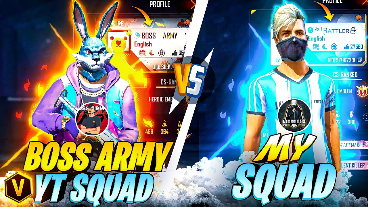 BOSS ARMY YT VERIFIED YOUTUBERS SQUAD🔥 VS MY SQUAD 😱3-3 INTESNSE MATCH EVER SEEN 🔥🔥