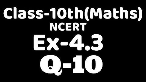 Class 10 Ex 4.3 Q10 maths Ncert chapter 4,Factorisation method,Quadratic Equation  ,VKS Maths x,