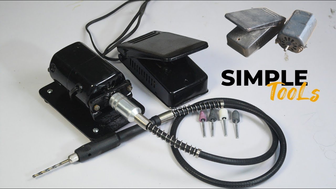 How to convert an old sewing motor into a small drilling device