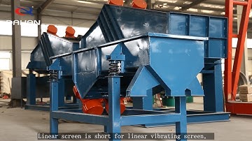 Linear vibrating screen work site