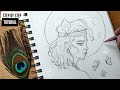 How to draw lord krishna detailed step by step easy tutorial for beginners part 1 ajarts03