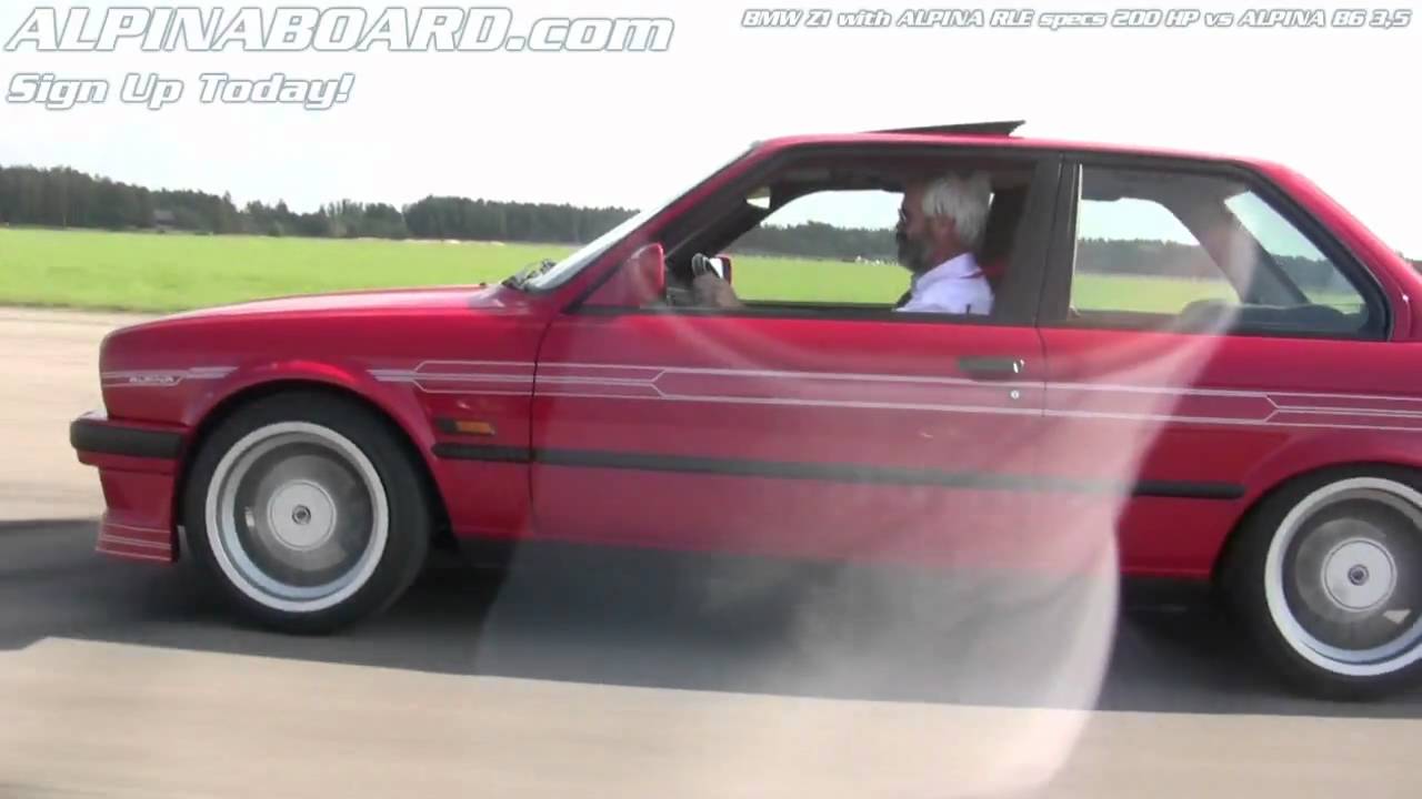 BMW Z1 ALPINA RLE specs vs ALPINA B6 3,5: ALPINABOARD.com - YouTube