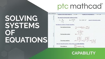 Solving Systems of Equations in Mathcad Prime