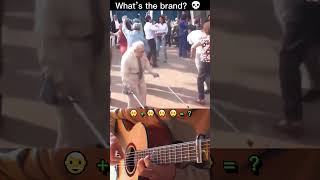 What's the brand name, brow 💀​#guitar #relatable #cople