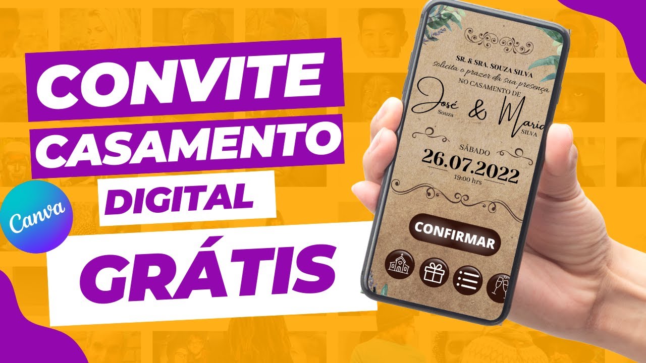 Como fazer CONVITE de CASAMENTO digital INTERATIVO para enviar