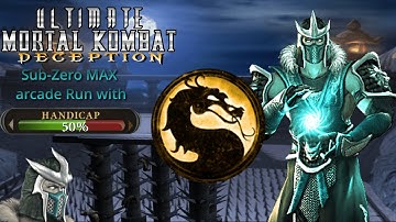 Ultimate Mortal Kombat Deception Sub zero Arcade Run(Maximum difficulty) With 50% HP