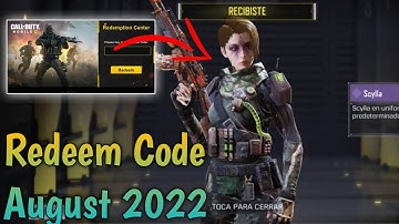Redeem Code Cod Mobile august 2022 | Today Redeem Code Codm | New Redeem Code Codm | Codm Codes 2022