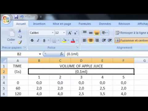 Raw Data How to make a table on Excel - YouTube image.
