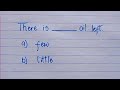 English Grammar Exercise || Few | Little | Write | Wrote | ✍️🧑🏫