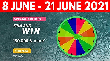 Amazon Special Edition Spin and Win Quiz Answers today | Amazon Daily Quiz Answers Today | RS 50,000