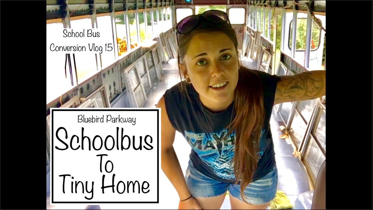 School Bus To Tiny Home Conversion Vlog 15 \\ Sealing the Windows - YouTube