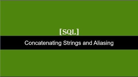 Concatenating Strings and Aliasing SQL Server