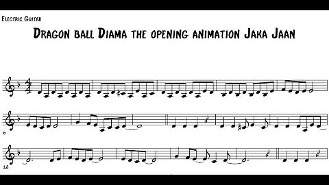 “Dragon Ball DAIMA” The Opening animation Jaka Jaan Partition