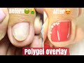 Dry Pedicure at home 🏡 PolyGel Overlay