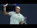 Amazing roger federer shots in win over anderson  miami open 2019