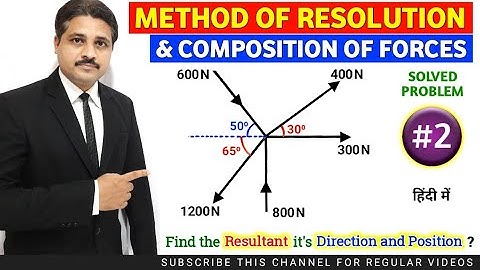 SOLVED PROBLEMS ON METHOD OF RESOLUTION AND COMPOSITION OF FORCES (PART-2) | ENGINEERING MECHANICS