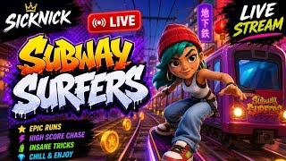 🔴SUBWAY SURFERS LIVE | Handcam On | 1 hour Non stop Run challenge screenshot 5