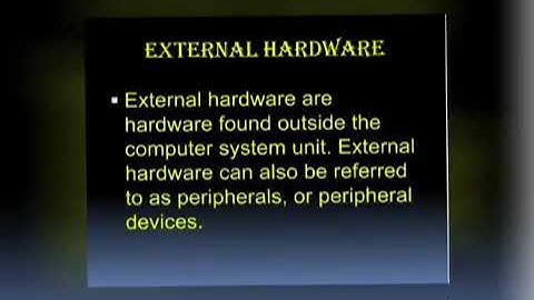 Computer Hardware: Definition || Types of Hardware - Internal and External || Examples of Hardware