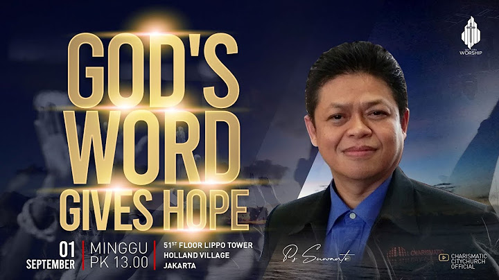 God's Word Gives Hope Ps Suwanto | 1 September 2024 | Sky City Worship