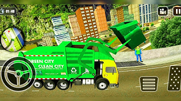 Garbage Truck Driver 2020 - Dumpster Collecting Garbage from Streets - Android Gameplay
