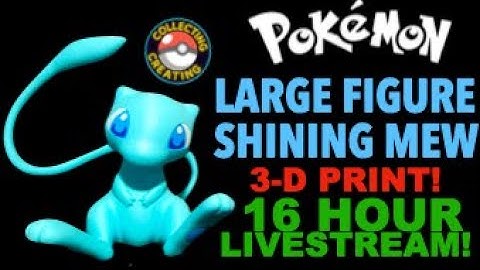 BIG Shining Mew 3D Print! #pokemon #3dprinting #live