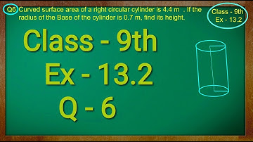 Class 9th , Ex - 13.2, Q 6 ( Surface Areas and Volumes ) CBSE NCERT