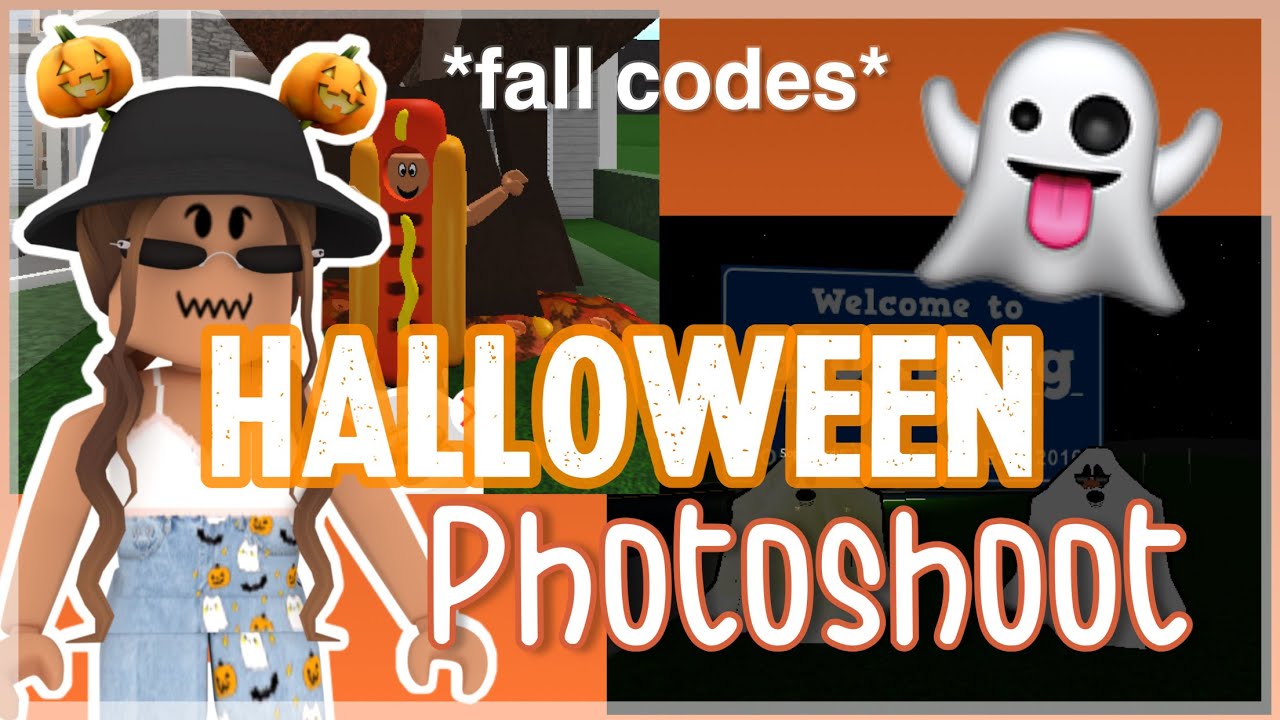 Bloxburg Halloween Photoshoot // + fall codes YouTube