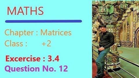 NCERT MATHS CLASS 12 (+2) MATRICES EXERCISE 3.4 Question No. 12 Inverse by Elementary transformation
