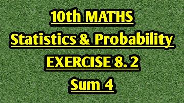 10th maths EXERCISE 8.2 sum 4 UNIT 8 english tamil medium STATISTICS PROBABILITY standard deviation