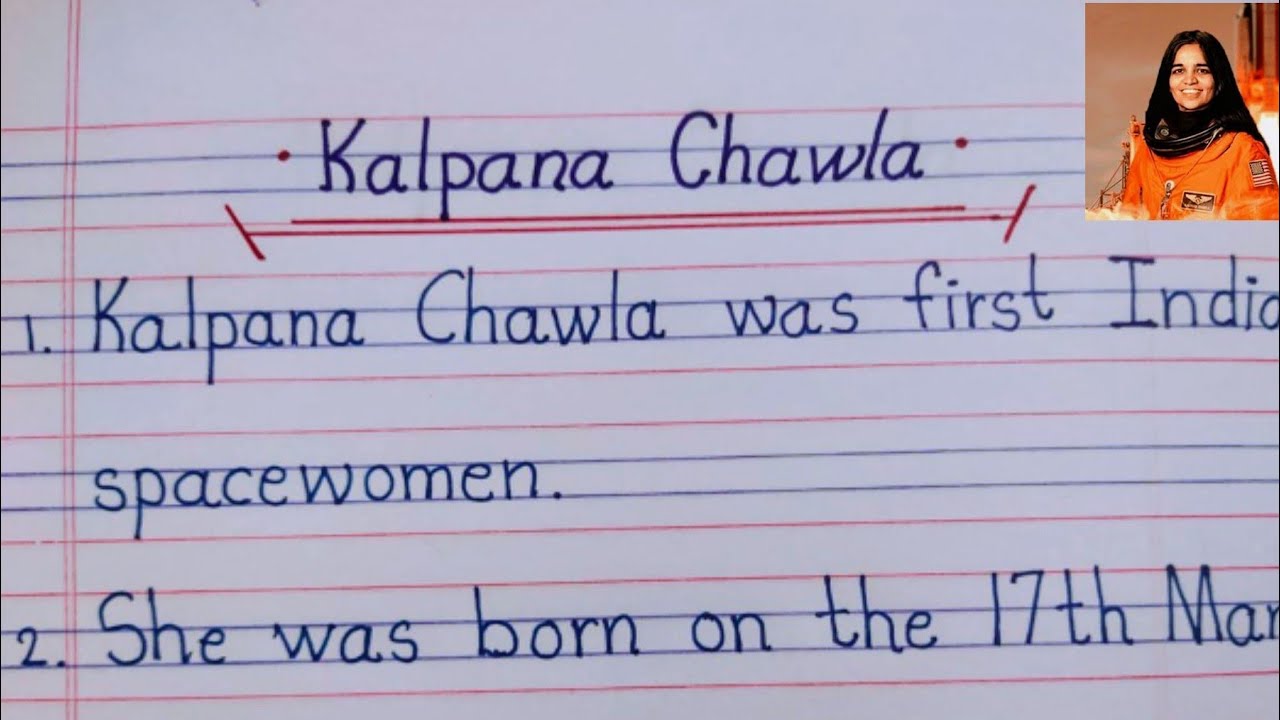 kalpana chawla essay for class 5