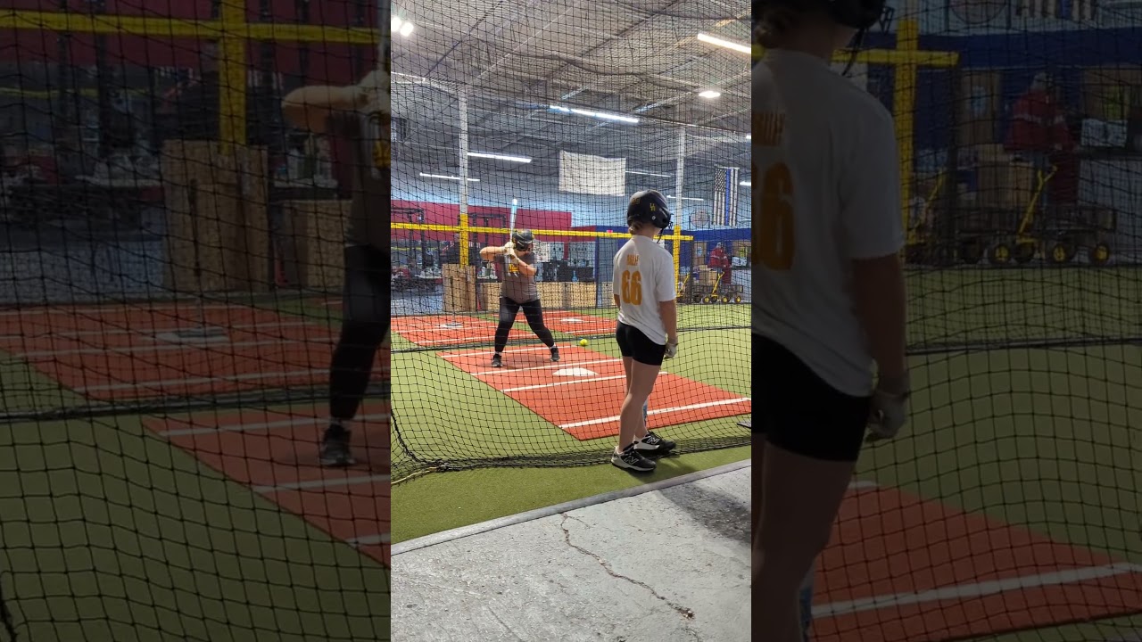 Ireland with Slammy hitting at Hoagy's. HitTrax says single to left past the third baseman.