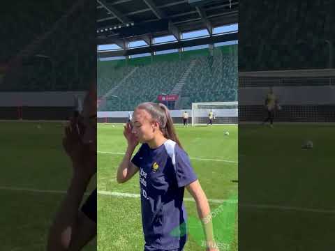 Top Corner Beauty: Stunning Goal by a Talented Footballer #sportinvest #football #beautifulgirl
