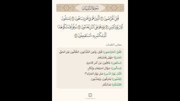 السراج في بيان غريب القران سورة الذاريات 3 مع تلاوة الشيخ سعد الغامدي