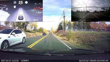 Tesla Autopilot Firmware "2017.40.1 e29b97f" Demo/Test Local Road Daytime