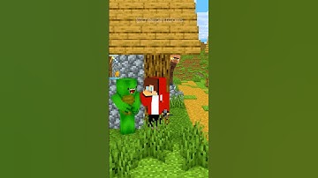 JJ Mikey Door Trolling - MAIZEN Minecraft Animation #shorts  #minecraft