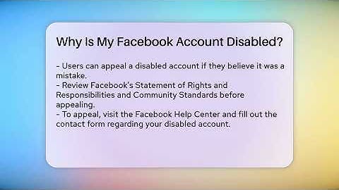 Why Is My Facebook Account Disabled? - Everyday-Networking