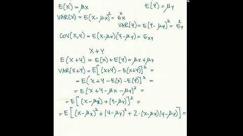 Variance of the sum of two random variables