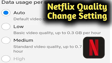 How do I change Netflix streaming quality?