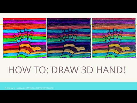 Arte vizuale și abilități practice - Cum desenăm mâna 3 D - How To: Draw 3D Hand!